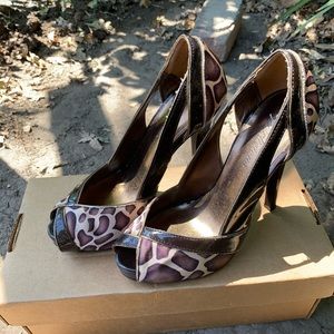 Animal print heels